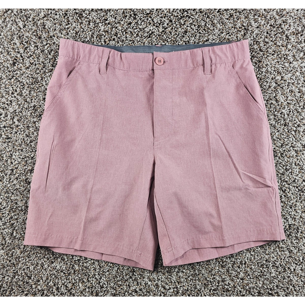 Swannies Mens Sz 34 Flat Front Performance Board Shorts Pink Flex Fit